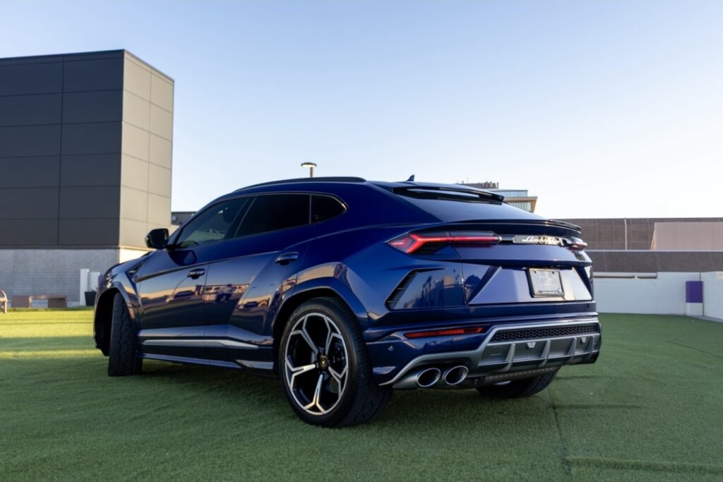 Blue Lamborghini Urus Rental