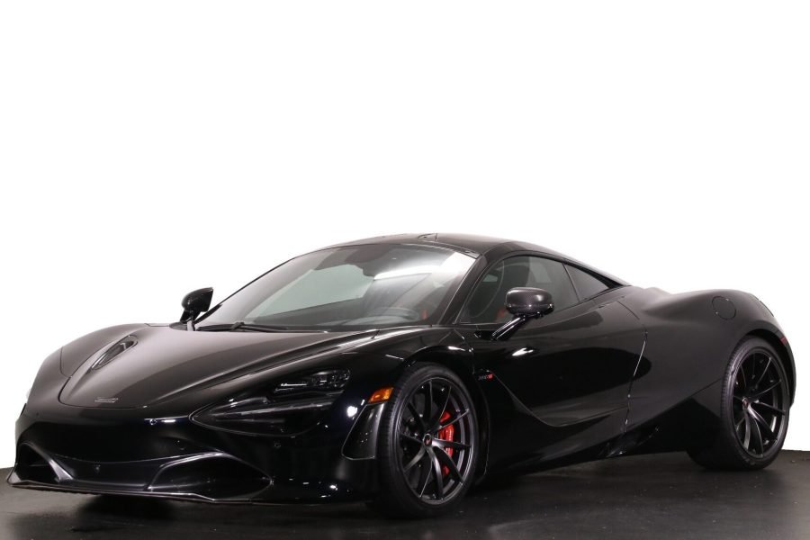 McLaren 720S supercar in sleek black finish, showcasing aerodynamic design and sporty features, ideal for luxury car rentals in Scottsdale and Phoenix.